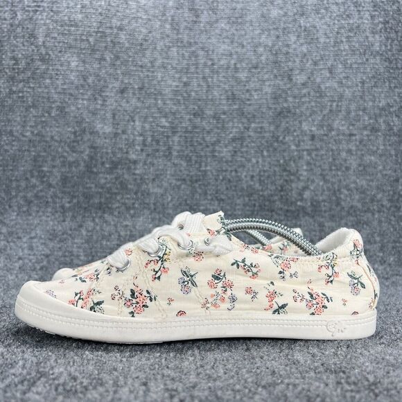 Jellypop Womens Sneakers Size 5.5 Off White Floral Canvas Slip On Shoes Comfort - Picture 5 of 10